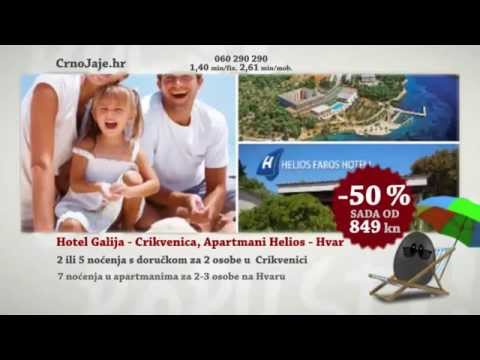 Crno Jaje - Hotel Minerva Podgora, Motel A1 Sukošan - Hotel Galija Crikvenica - Helios Hvar