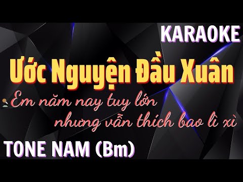 Karaoke Ước Nguyện Đầu Xuân Beat Chuẩn 2021 Tone Nam | Nam Trân