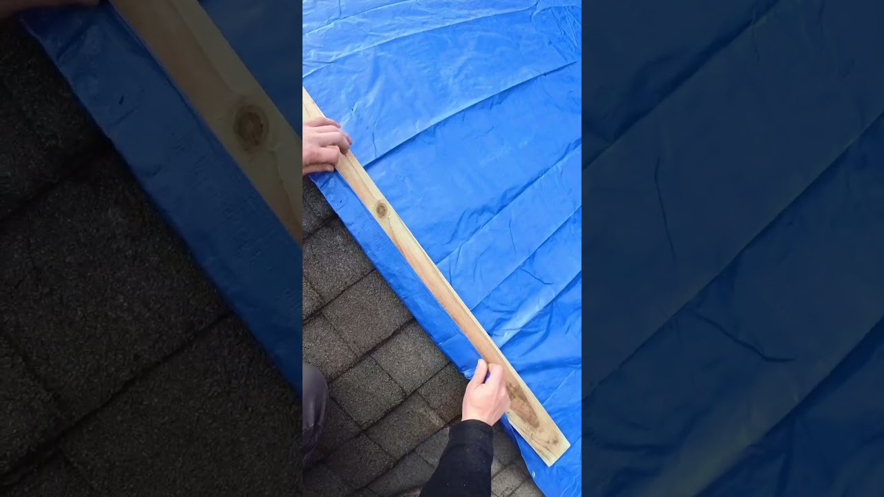 How to tarp a roof #diy #rooferlife