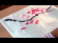 Как рисовать китайскую ветку - Китайская японская восточная живопись 