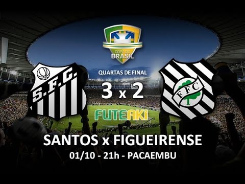 Os gols de Santos 3 x 2 Figueirense pelas quartas de final da Copa do Brasil 2015