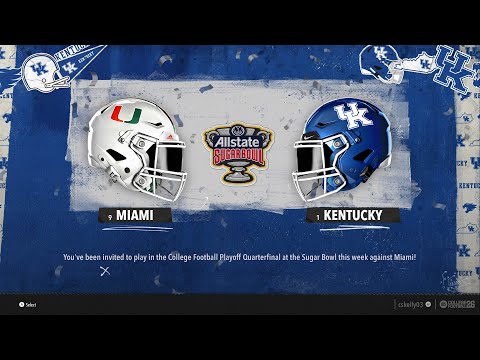 CFB 26 Kentucky Dynasty: A shootout vs Miami in the Quarterfinals 