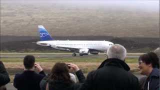 preview picture of video 'Atlantic Airways Airbus A319 landing in Vágar airport'