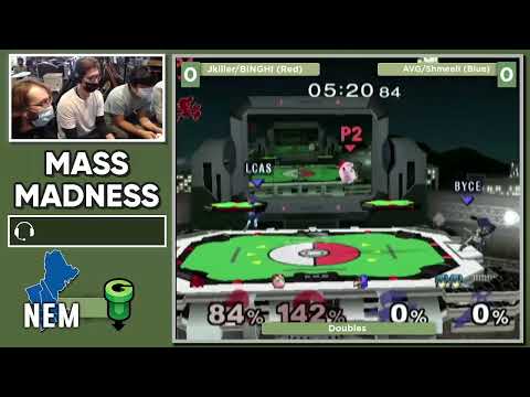 Mass Madness 37 SSBM - BINGHI/JKiller (Red) vs. Shmeeli/AVG (Blue) - Melee Doubles WR1