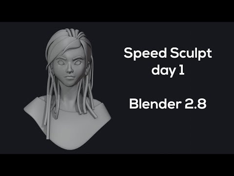 Sculpting timelapse | Day 1 | Blender 2.8