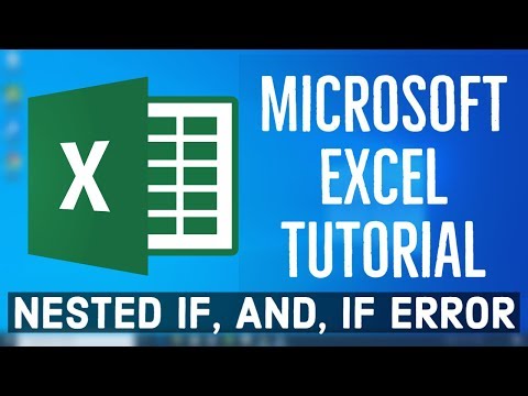 Microsoft Excel Tutorial Nested IF AND IF ERROR Function Logical Functions in Excel