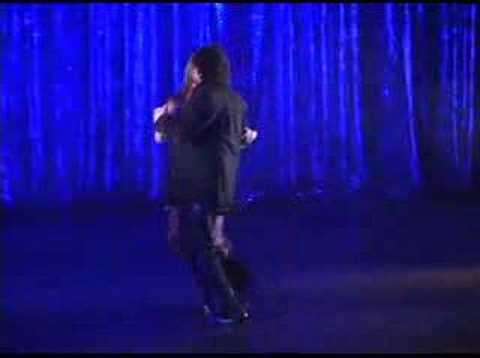  Mariano Frumboli  and  Eugenia Parilla  are  dancing  to  the  tango  "  Cite Tango  "