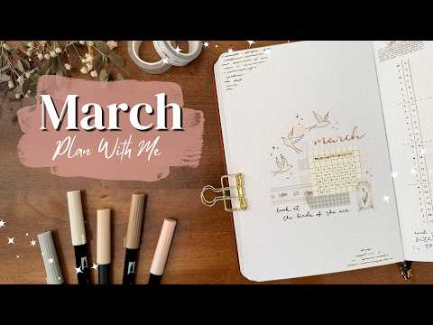 PLAN WITH ME!🌺 March Bullet Journal Set Up | Sparrows & Lilies