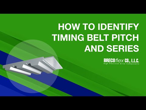 Part of a video titled How to Identify Timing Belt Pitch & Series - YouTube