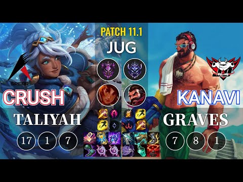ASP Crush Taliyah vs JDG Kanavi Graves Jungle - KR Patch 11.1