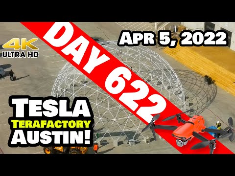 GIGA TEXAS TRANSFORMS INTO THE CYBER RODEO! - Tesla Gigafactory Austin 4K  Day 622 - 4/5/22 - Tesla