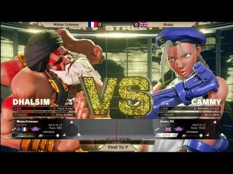 MAIN CARD RUNBACK! MrCrimson (Dhalsim) vs Shakz (Cammy) FT7 - WANTED SFV EP38