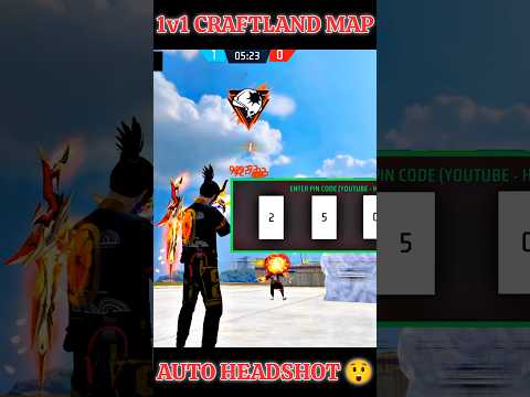 1V1-2V2 New Headshot craftland map code New Pass changed 😱 #shorts #freefire #craftland