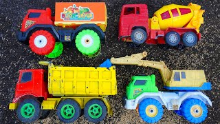 Large Concrete Mixer Trucks Pouring Concrete on Roads, Trains, Wobbling Trucks, Telolet Buses, Cr...