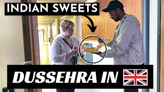 Celebrated Dussehra in UK 🇬🇧 । Sharing Love & Sweets with students |  Rohit Kamboj Tracker