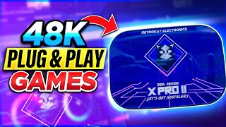 The X Pro II Retrokat Electronics has over 48K GAMES & PLUG & PLAY!