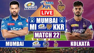 Mumbai Indians vs Kolkata Knight Riders Live Scores | MI vs KKR Match 22 Live Score & Commentary