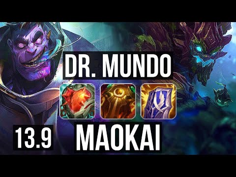 DR. MUNDO vs MAOKAI (TOP) | 4/1/8, 300+ games | KR Master | 13.9
