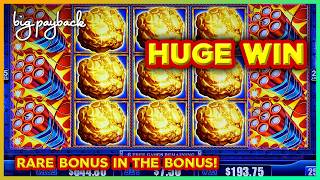 RARE BONUS in the BONUS โ HUGE WIN on Eureka Treasure Train Slots!