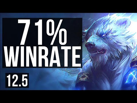 VOLIBEAR vs SION (TOP) | 7/0/1, 71% winrate, 7 solo kills, Godlike | EUW Diamond | 12.5
