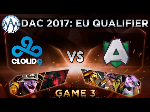 Cloud9 vs Alliance Game 3 - DAC 2017 Europe Qualifier - @DotaCapitalist & @BTSGoDz