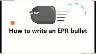 How to write EPR bullets in under 10 minutes