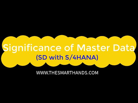 SAP S/4HANA SD Training -  Significance of Master Data | SAP S4 HANA SD Videos