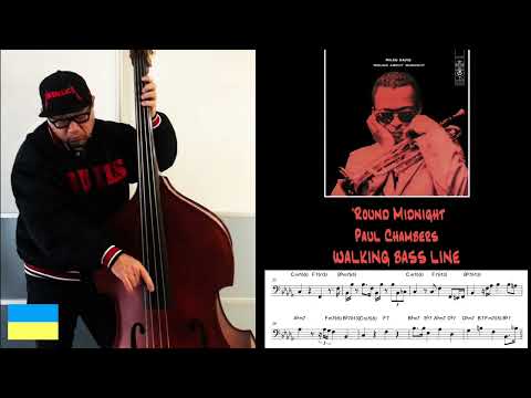 No.28 Walking Bass Transcription  - 'Round Midnight / Paul Chambers