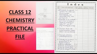 Class 12 Chemistry Practical File  With Readings F