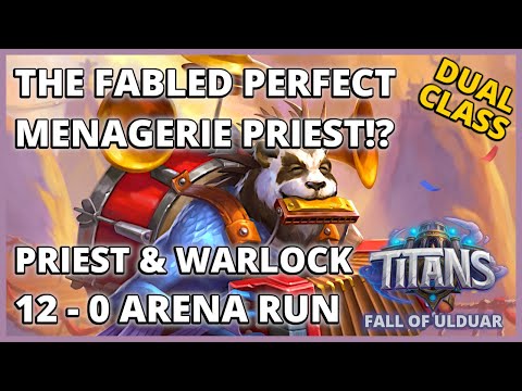 An Unbelievable Perfect Menagerie Priest!! | 12-0 Priest & Warlock Arena Run | NEW META - Dual-Class