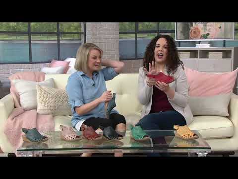 Earth Leather Perforated Wedge Sandals- Pisa Galli on QVC