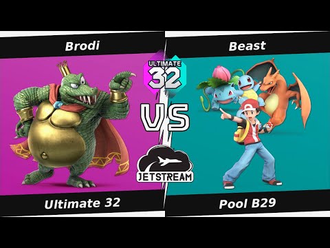 Ultimate 32 Pool B29 - Brodi (K. Rool) Vs. Beast (PKM Trainer) Smash Ultimate - SSBU