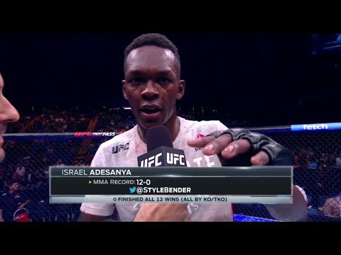 Israel Adesanya Says He’ll Get Middleweight Title Shot Next Year