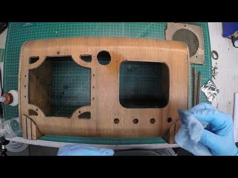 Knight 98AE-184K -  Stripping The Old Finish, Cabinet Repairs, Grain Filler & Stains