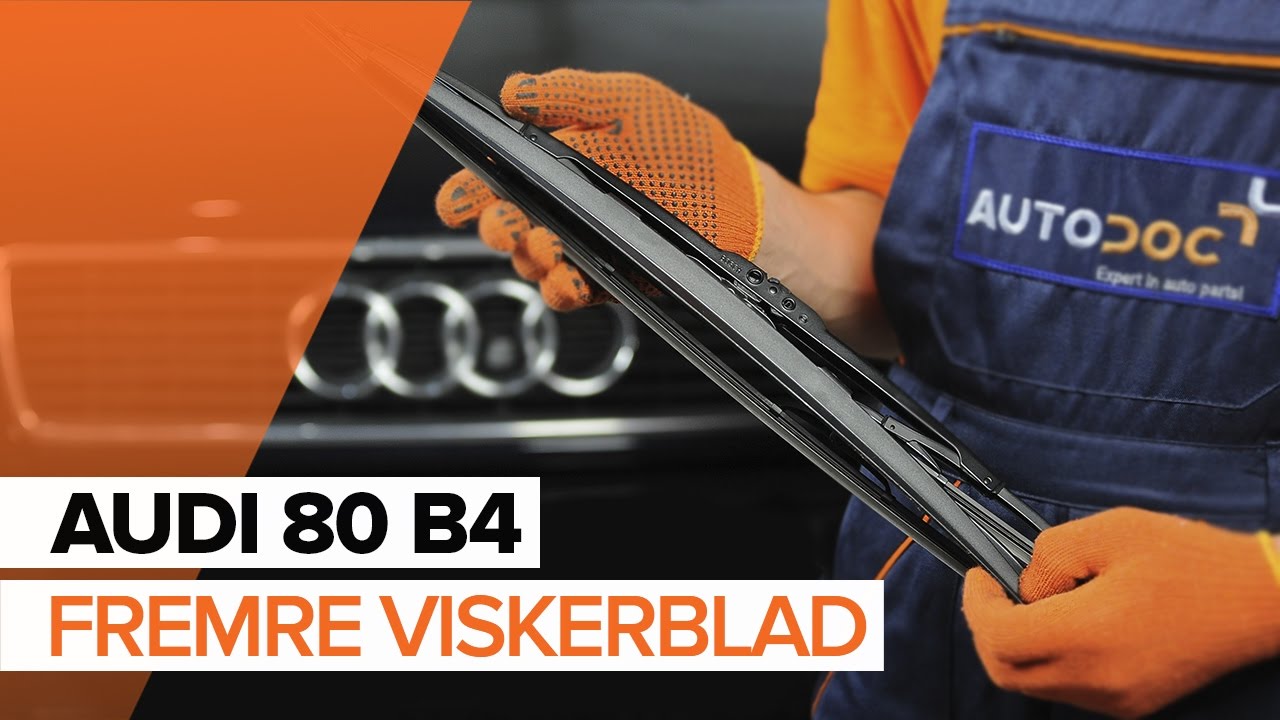 Slik bytter du vindusviskere fremme på en Audi 80 B4 – veiledning