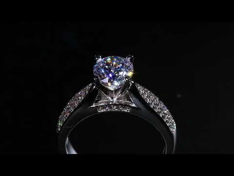 1ct CZ Solitaire Engagement Ring