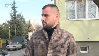 Паркинг в хасковския квартал Бадема се превърна в езеро, след като от Екопрогрес спукаха тръба
