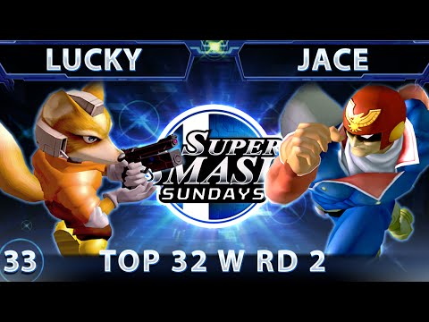 SSS 33 Lucky (Fox) Vs. Jace (Falcon) SSBM - Top 32 RD 2 - Smash Melee