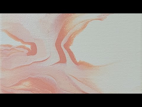 (226) ACRYLIC POURING - DUTCH Pour - Wine Inspired Series -  A "Peachy" Colored Rose'
