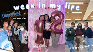 week in my life as a disney cast member, college student, & a cappella president!
