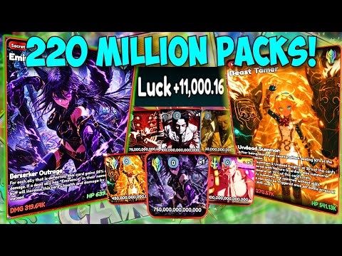 HUNDREDS OF TRILLIONS! Opening 220 MILLION Packs In Anime Card Clash!