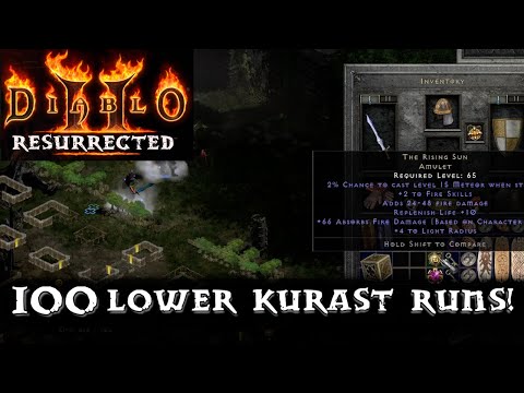 Diablo 2 Resurrected:  100 Lower Kurast Drop Highlights!!!