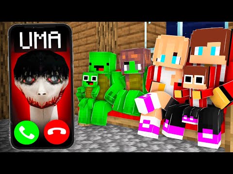 How UMA Called JJ and Mikey Family - in Minecraft Maizen!