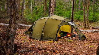 Hot Tent Camping In Rain