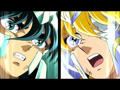 Shiryu y Hyoga con sus armaduras DIVINAS destrozan a Hypnos el último vendehumo vivo