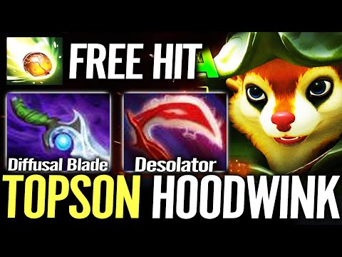 TOPSON Make Enemy Cry With Hoodwink - New 7.34 Dota 2 Broken MID Build