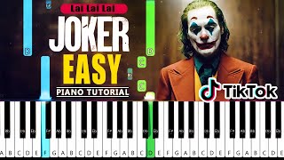 Joker BGM Easy Piano Tutorial  Lai Lai Lai Tiktok 