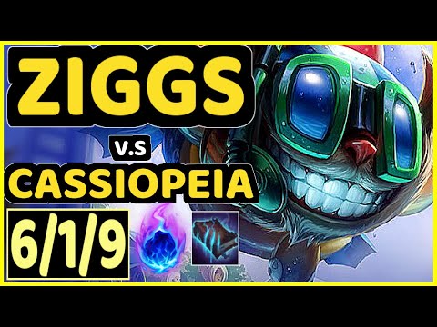 CAOS (ZIGGS) vs CASSIOPEIA - 6/1/9 KDA MID CHALLENGER GAMEPLAY - BR