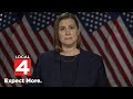 Michigan US Senator Elissa Slotkin delivers Democratic response to Trump speech