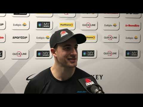 Interview mit Lorenz Kienzle zum Spiel EHC Visp - EVZ Academy (3:2)